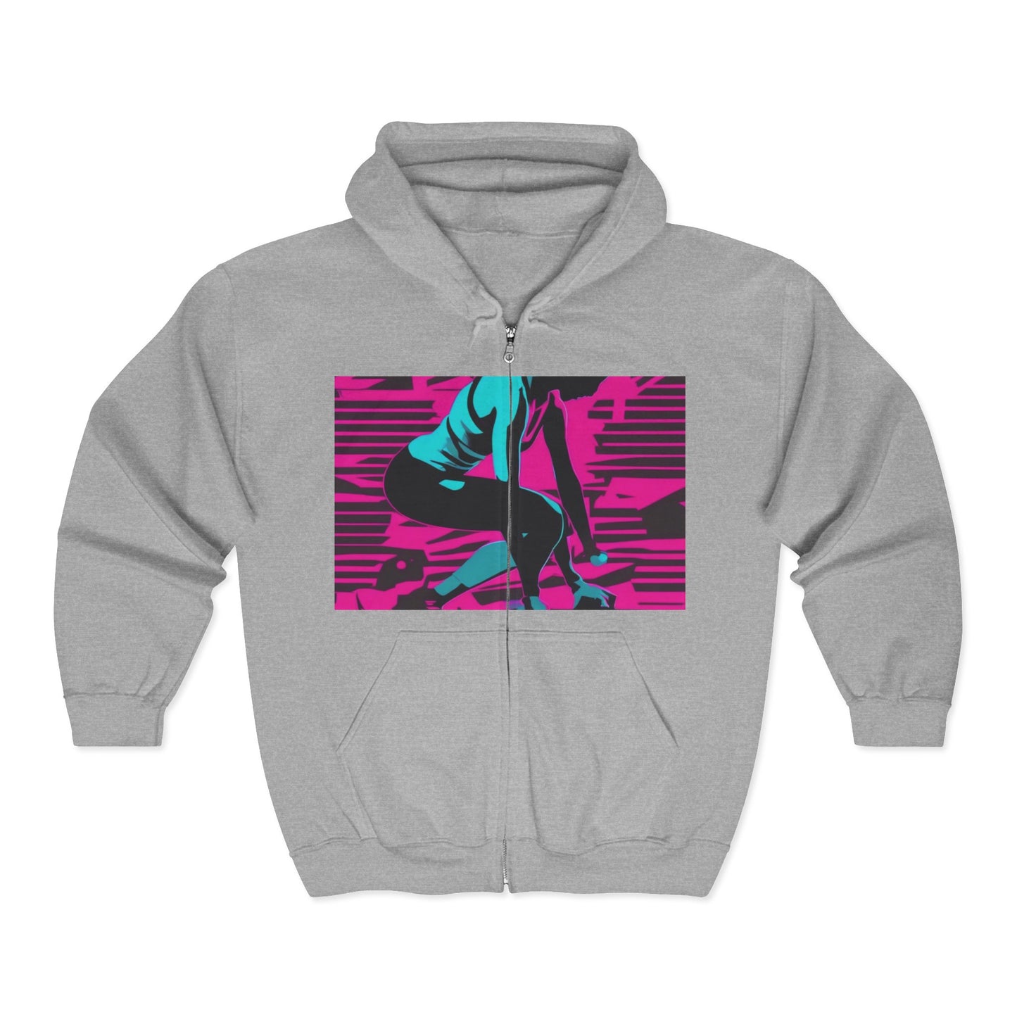 boostlete-headspace-scene-push-up-matte-modern-0260 — Unisex Heavy Blend Full-Zip Hooded Sweatshirt