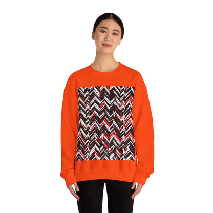 boostlete-am-crew-pattern-chevron-geometric-0659 — Unisex Heavy Blend Crewneck (G18000)