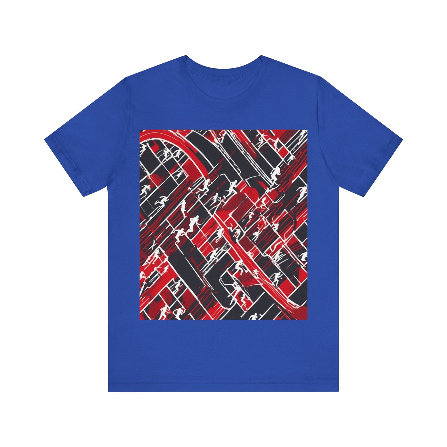 boostlete-pr-season-scene-marathoner-outline-modern-0124 — Unisex Jersey Short Sleeve (B+C 3001)