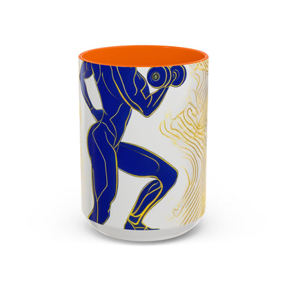 boostlete-iron-intent-scene-lunge-neon-line-art-0392 — Accent Mug 11/15oz