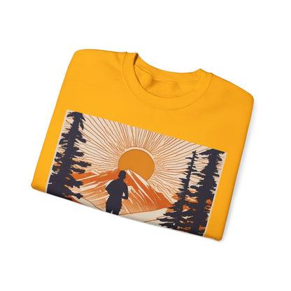 boostlete-iron-intent-scene-trail-glitch-badge-0100 — Unisex Heavy Blend Crewneck Sweatshirt (Gildan)