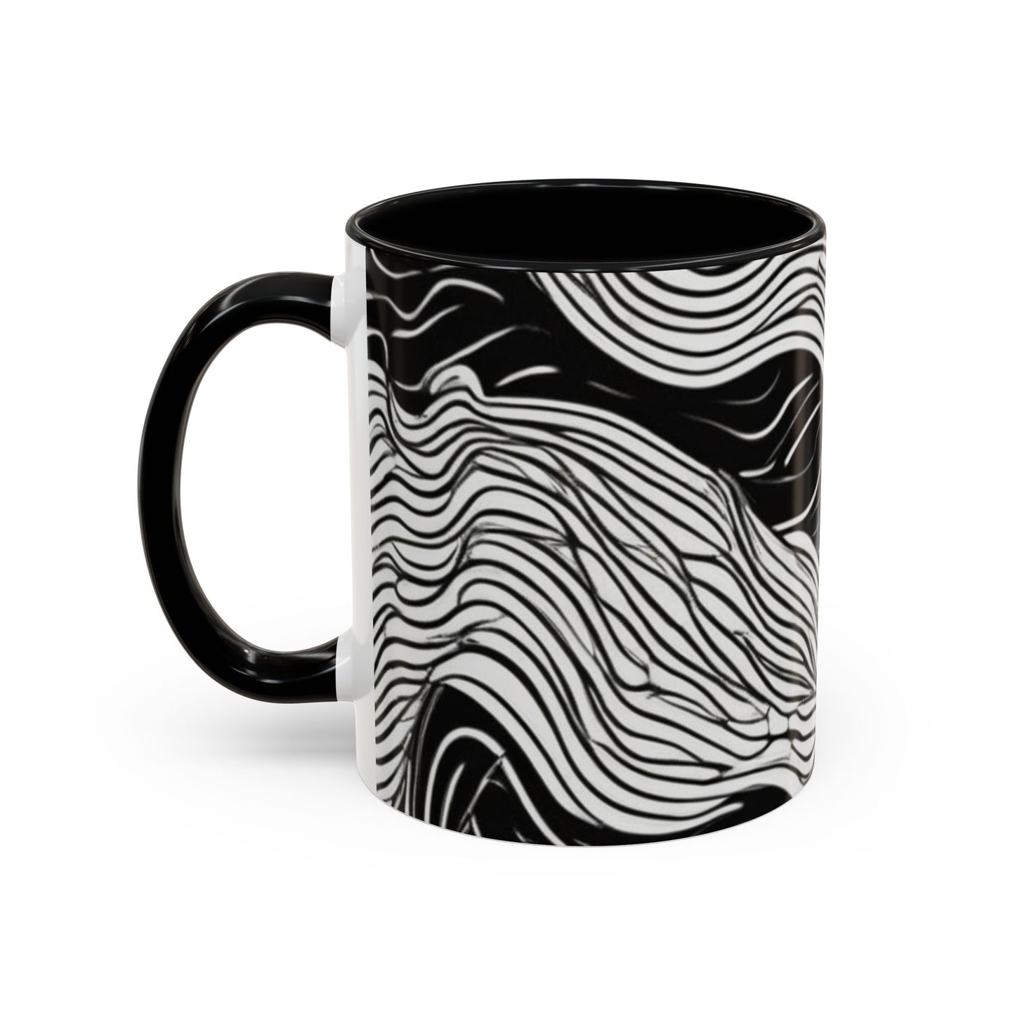 boostlete-field-day-pattern-topographic-line-art-0239 — Accent Mug 11oz/15oz