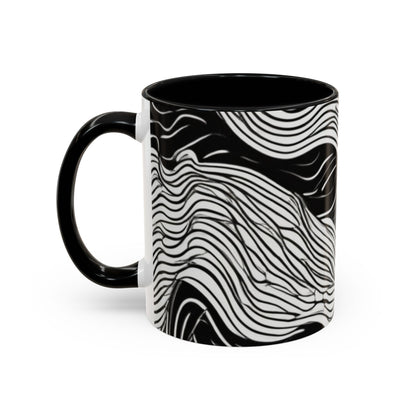 boostlete-field-day-pattern-topographic-line-art-0239 — Accent Mug 11oz/15oz