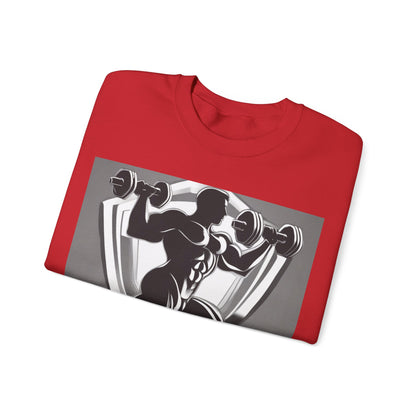 boostlete-mile-by-mile-scene-lunge-3d-athletic-0020 — Unisex Heavy Blend Crewneck Sweatshirt (Gildan)