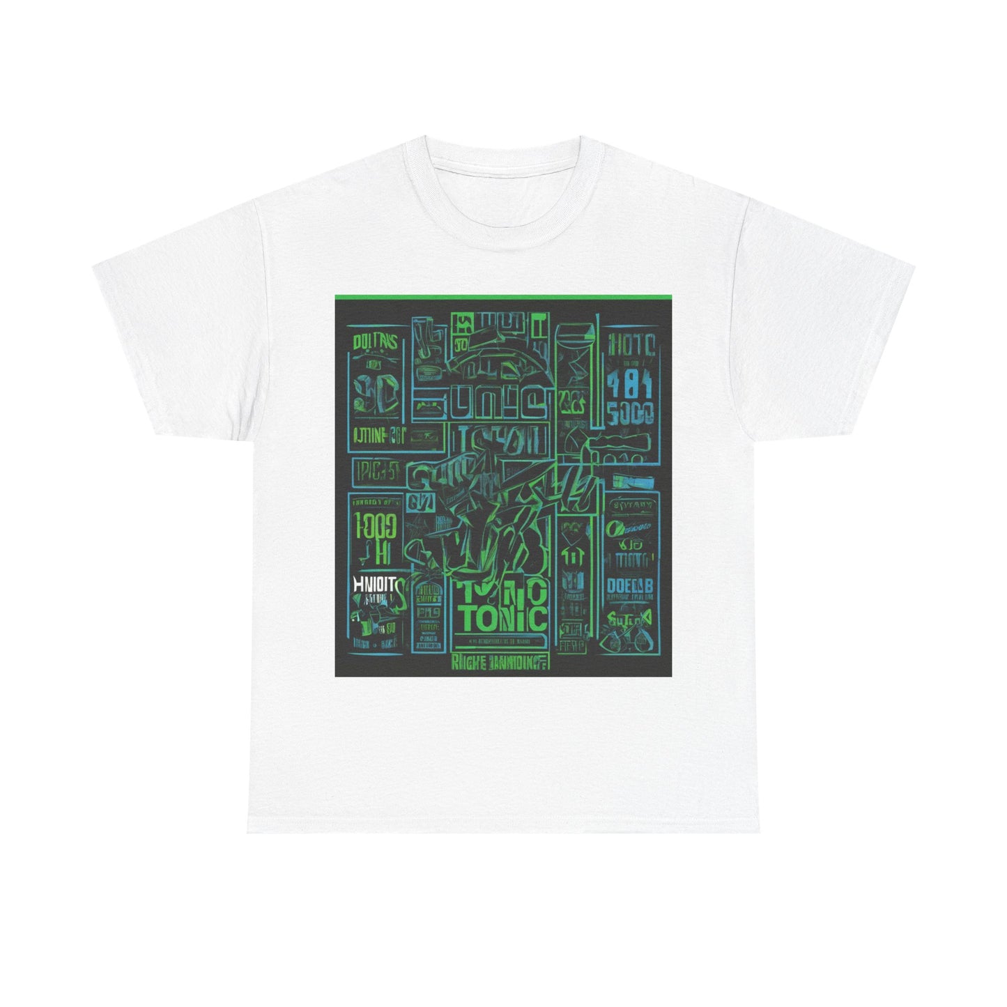 boostlete-field-day-type-gym-tonic-h2o-outline-over-solid-geometric-0249 — Unisex Heavy Cotton Tee (Gildan 5000)