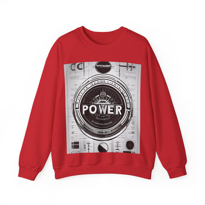 boostlete-boost-mode-type-power-in-quiet-badge-blueprint-0245 — Unisex Heavy Blend Crewneck Sweatshirt (Gildan)