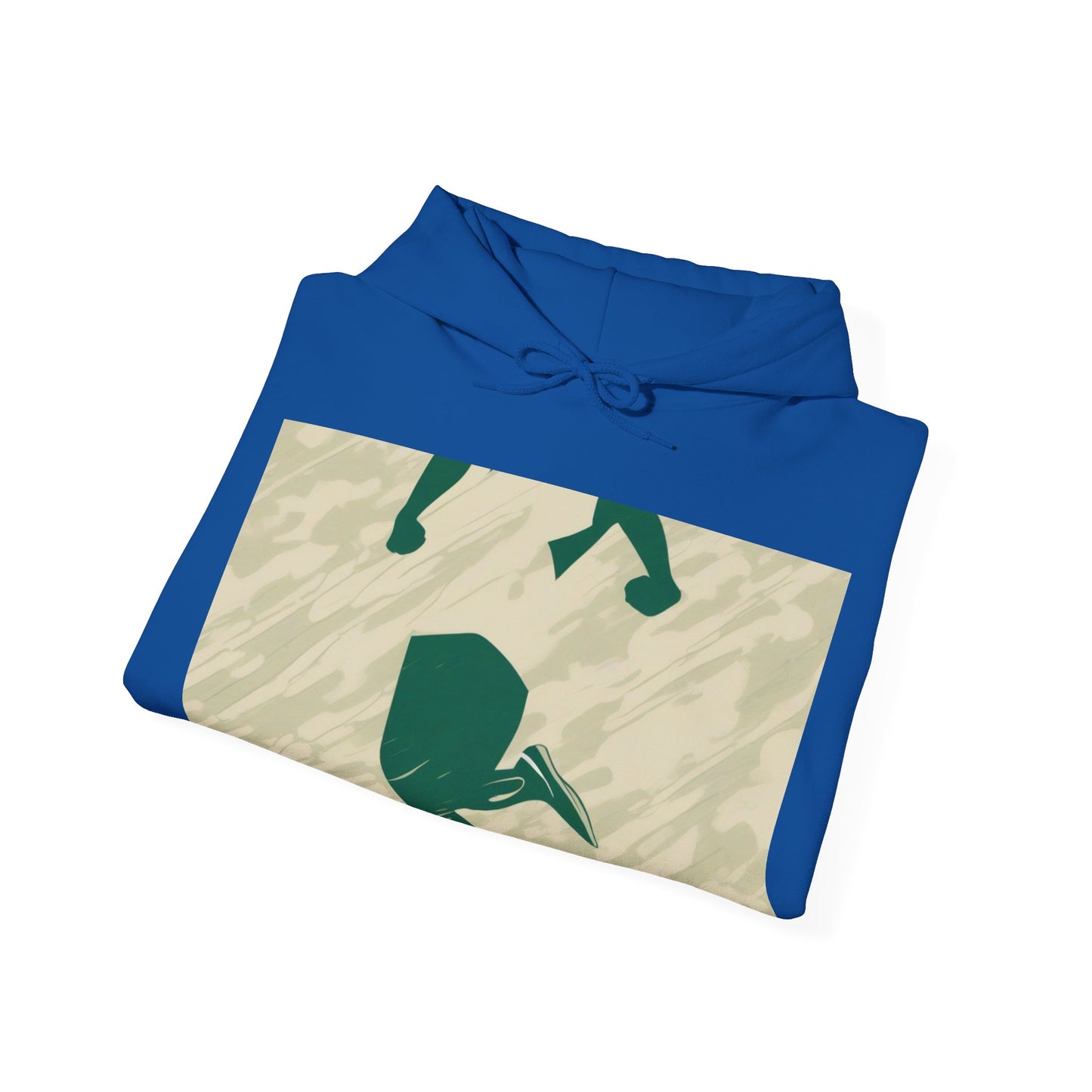 boostlete-am-crew-icon-runner-grainy-blueprint-0134 — Unisex Heavy Blend Hooded Sweatshirt (Gildan)