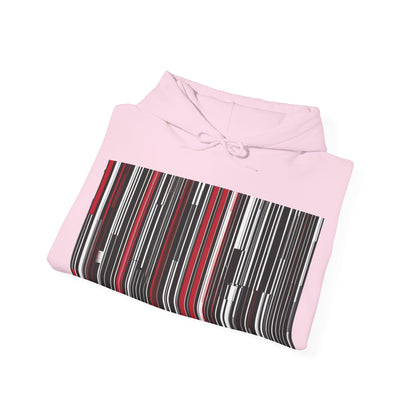 boostlete-am-crew-pattern-barcode-athletic-0911 — Unisex Heavy Blend Hoodie (G18500)
