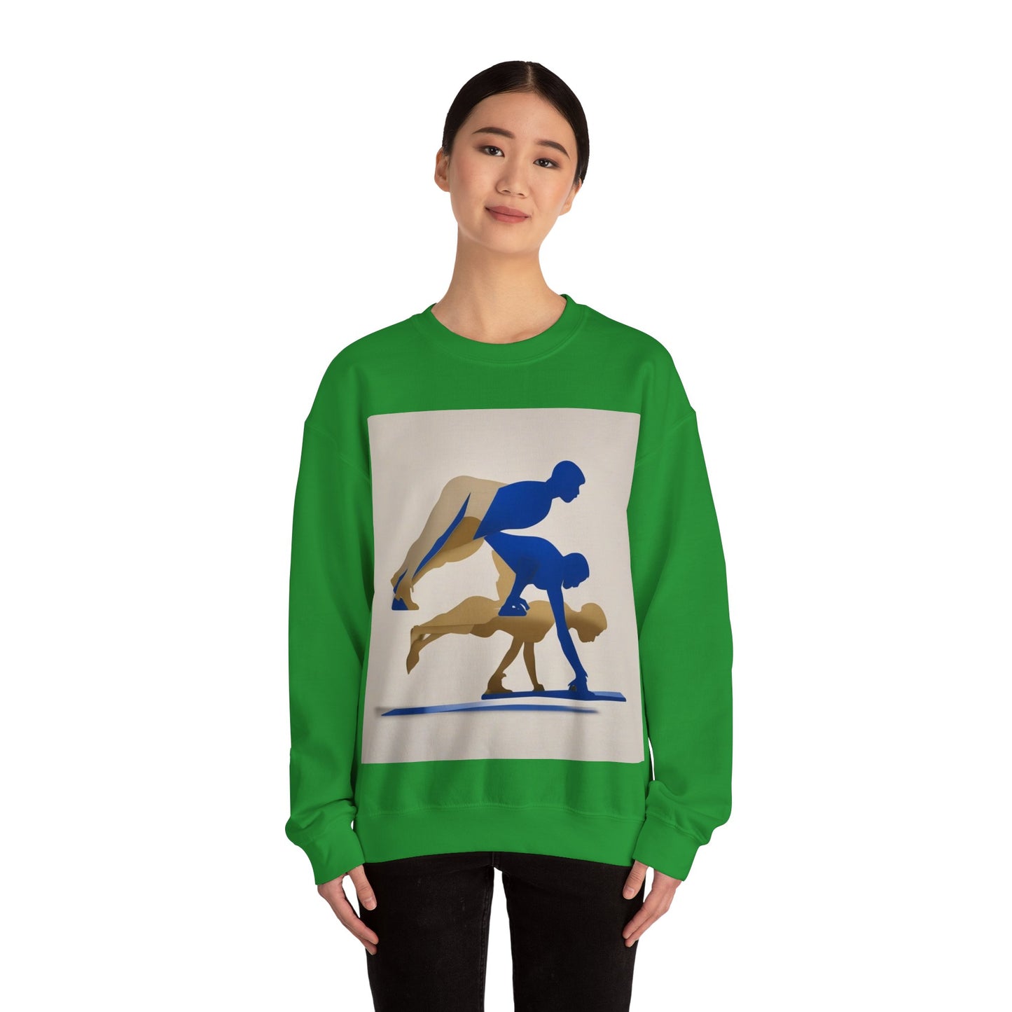 boostlete-mile-by-mile-scene-push-up-duotone-paper-0040 — Unisex Heavy Blend Crewneck Sweatshirt (Gildan)