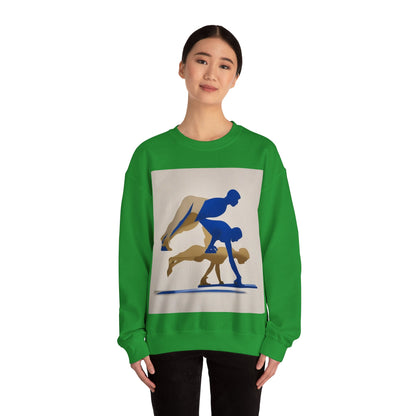 boostlete-mile-by-mile-scene-push-up-duotone-paper-0040 — Unisex Heavy Blend Crewneck Sweatshirt (Gildan)