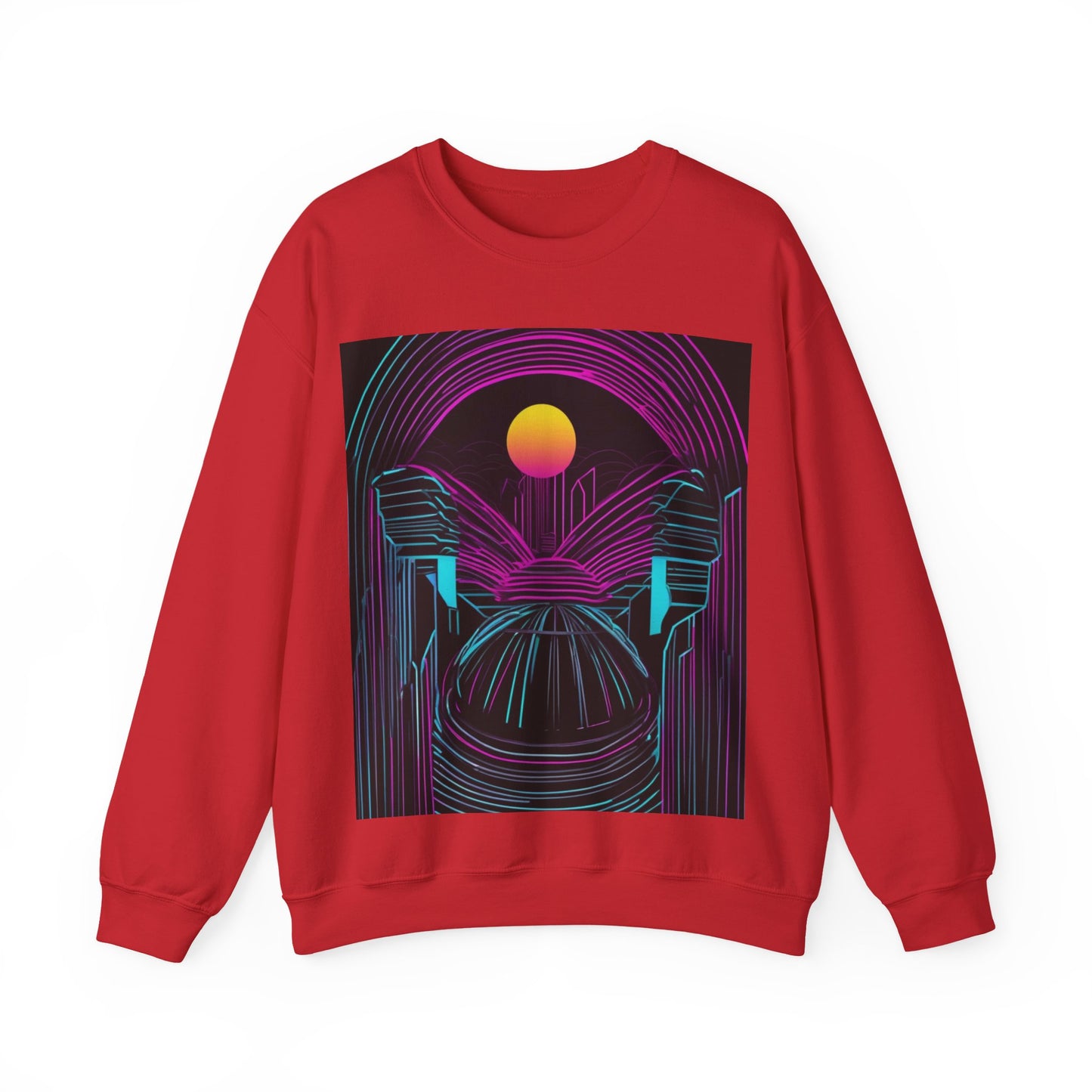 boostlete-rise-grind-icon-sunrise-motion-paper-0962 — Unisex Heavy Blend Crewneck (G18000)