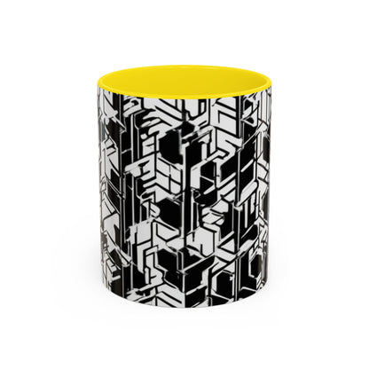 boostlete-field-day-pattern-micro-blueprint-0927 — Accent Mug 11/15oz
