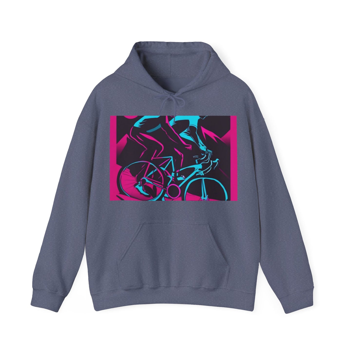 boostlete-rise-grind-scene-cyclist-outline-vector-0868 — Unisex Heavy Blend Hoodie (G18500)