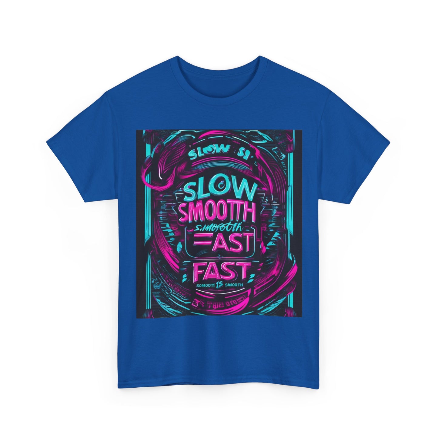 boostlete-recovery-progress-type-slow-is-smooth-smooth-is-fast-banner-engraved-0181 — Unisex Heavy Cotton Tee (Gildan 5000)