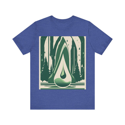 boostlete-quiet-power-icon-water-glitch-retro-0186 — Unisex Jersey Short Sleeve (B+C 3001)