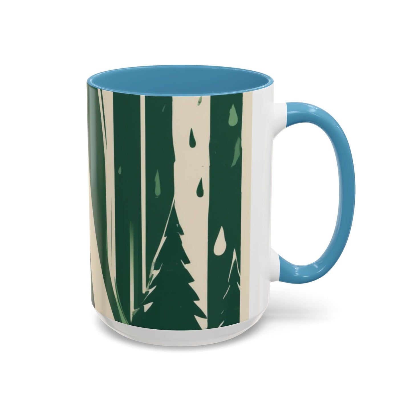 boostlete-quiet-power-icon-water-glitch-retro-0186 — Accent Mug 11/15oz