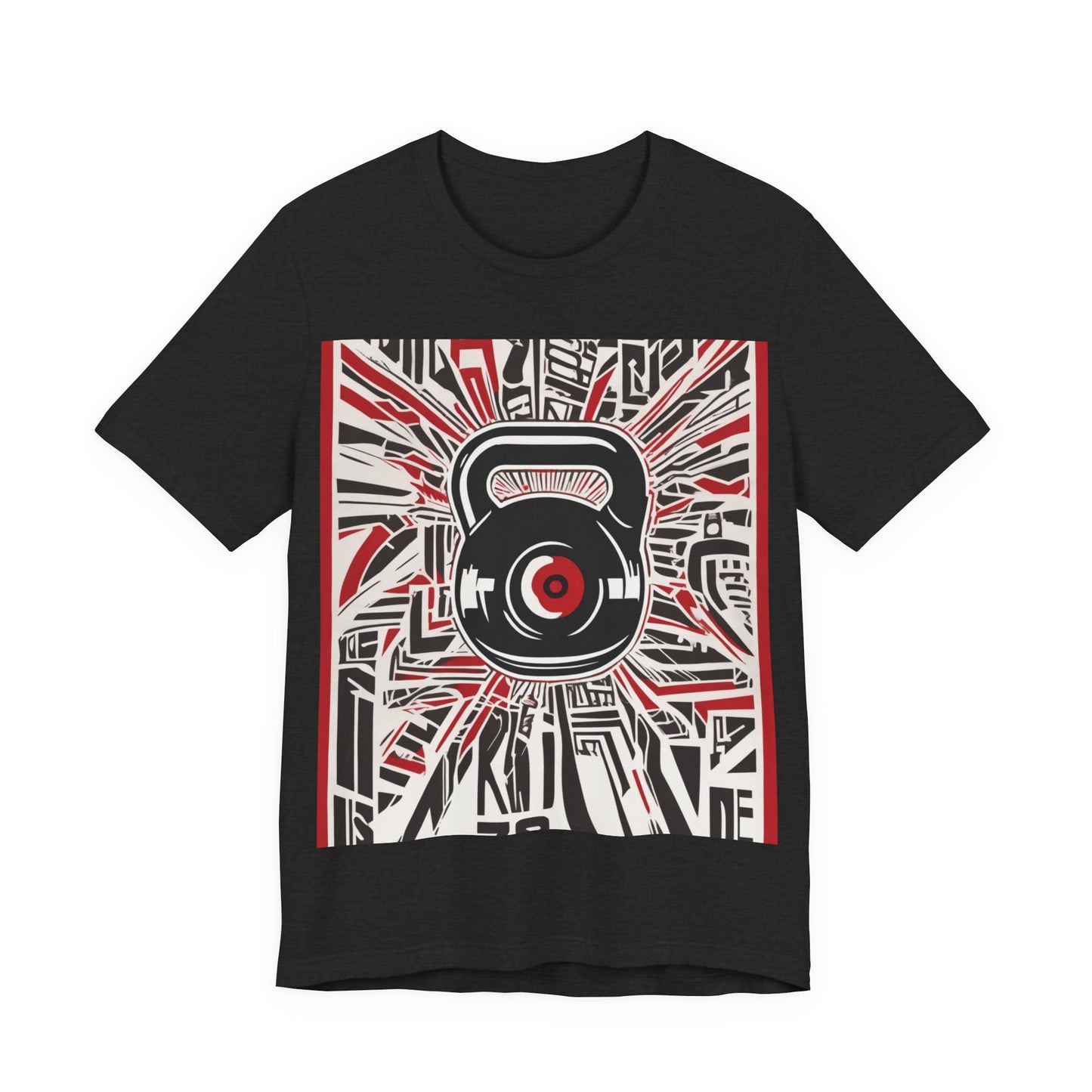 boostlete-recovery-progress-icon-kettlebell-outline-industrial-0366 — Unisex Jersey Short Sleeve (B+C 3001)