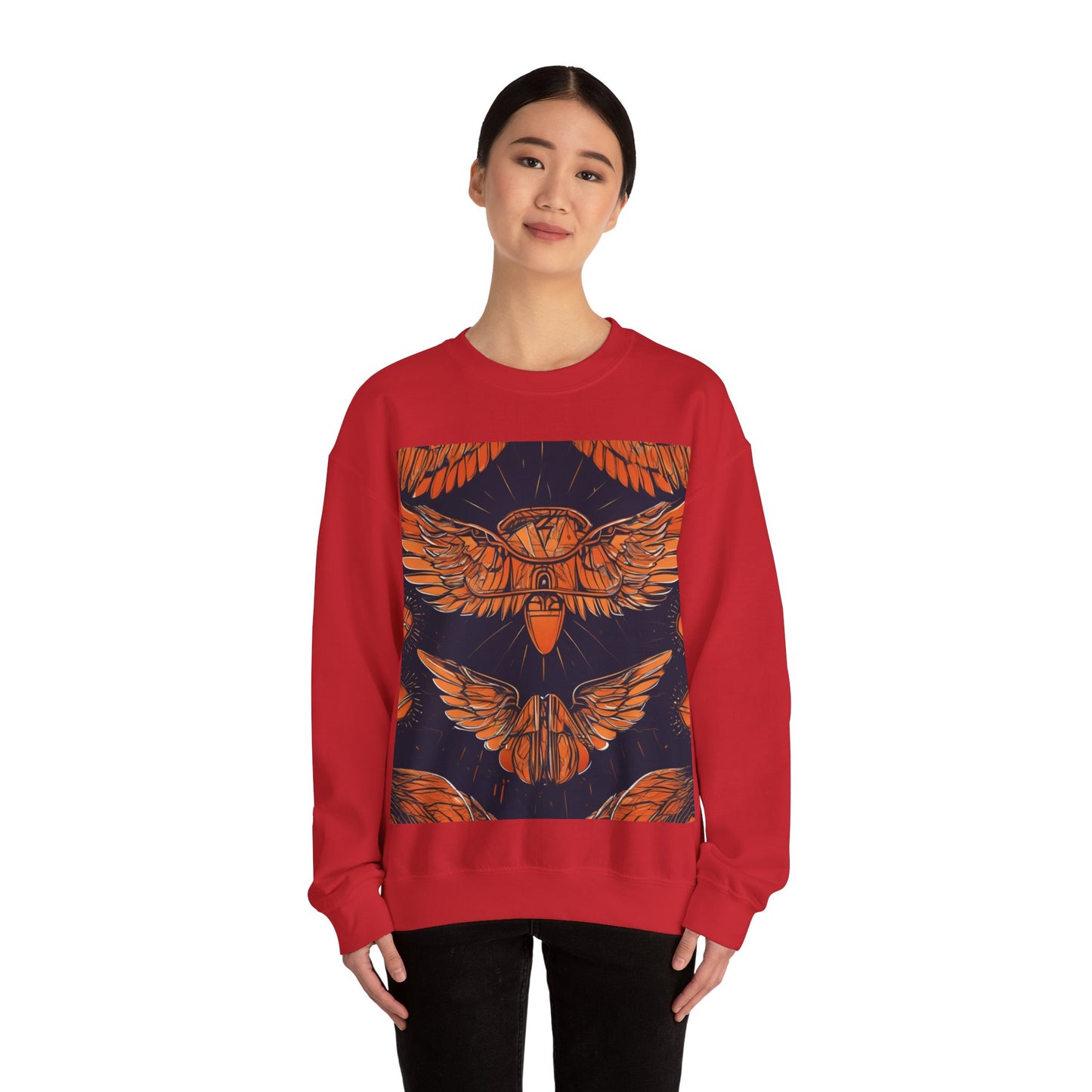 boostlete-field-day-icon-wings-soft-geometric-0298 — Unisex Heavy Blend Crewneck Sweatshirt (Gildan)