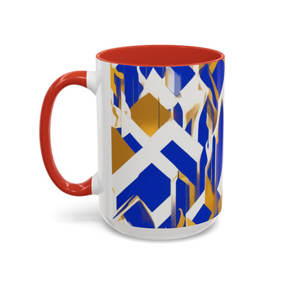 boostlete-field-day-icon-flame-glitch-geometric-0090 — Accent Mug 11oz/15oz