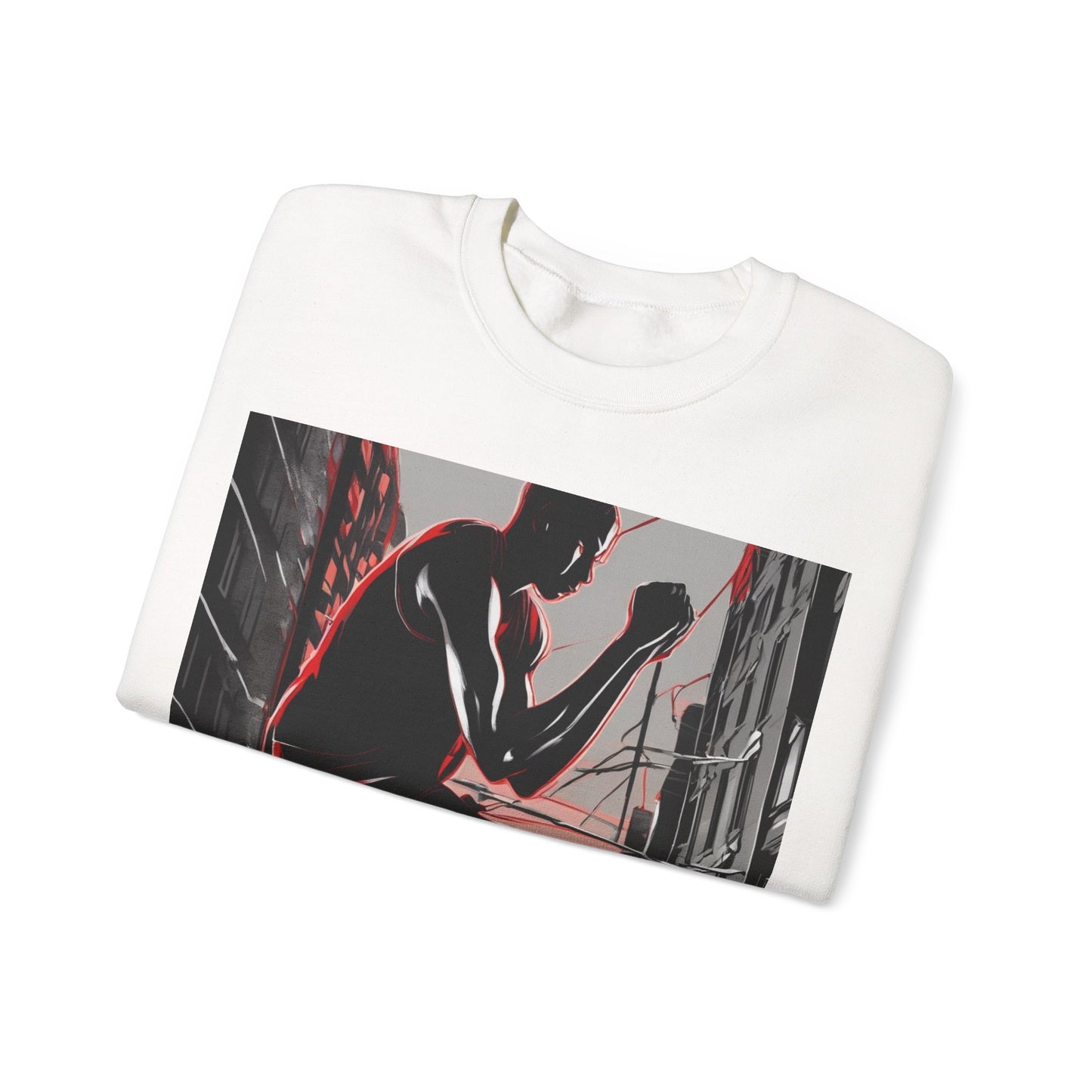 boostlete-am-crew-scene-runner-high-retro-0268 — Unisex Heavy Blend Crewneck Sweatshirt (Gildan)