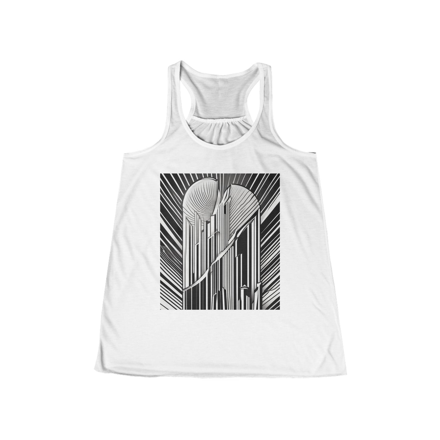 boostlete-boost-mode-icon-sunrise-soft-athletic-0046 — Women's Flowy Racerback Tank (B+C 8800)
