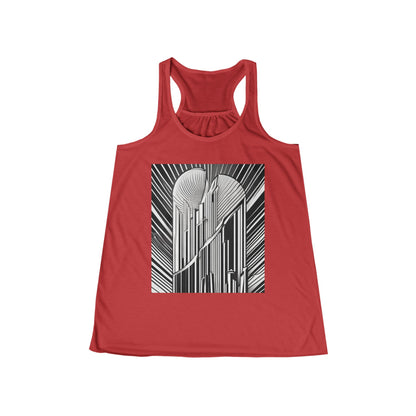 boostlete-boost-mode-icon-sunrise-soft-athletic-0046 — Women's Flowy Racerback Tank (B+C 8800)