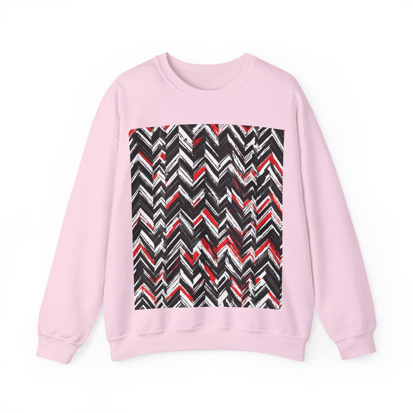 boostlete-am-crew-pattern-chevron-geometric-0659 — Unisex Heavy Blend Crewneck (G18000)