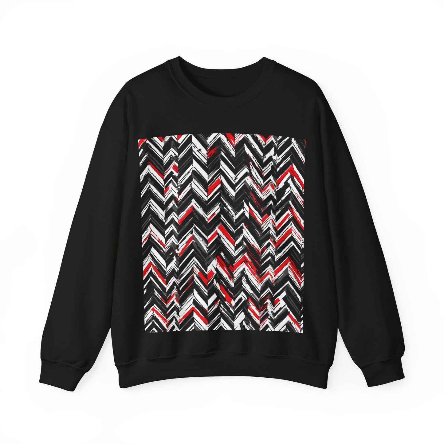 boostlete-am-crew-pattern-chevron-geometric-0659 — Unisex Heavy Blend Crewneck (G18000)