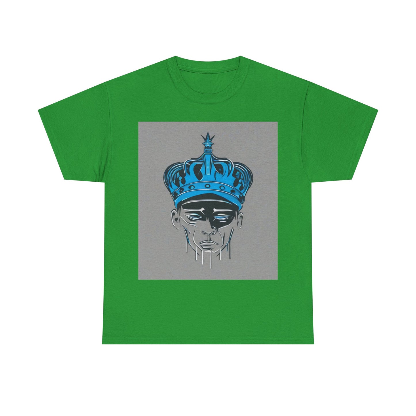 boostlete-am-crew-icon-crown-grainy-monoline-0022 — Unisex Heavy Cotton Tee (Gildan 5000)