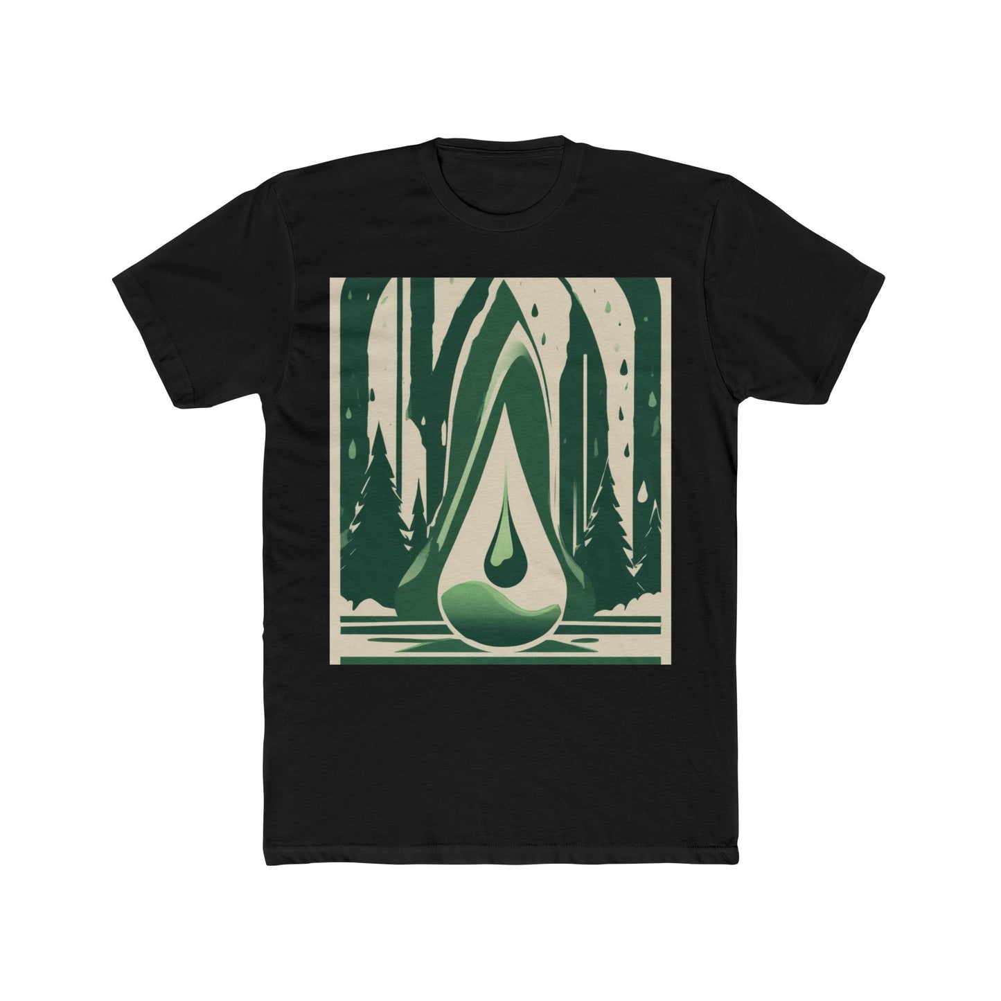 boostlete-quiet-power-icon-water-glitch-retro-0186 — Unisex Cotton Crew Tee (NL 3600)