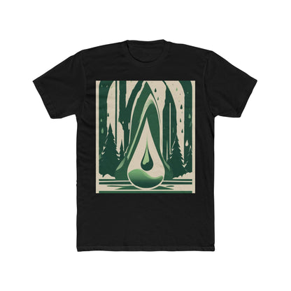 boostlete-quiet-power-icon-water-glitch-retro-0186 — Unisex Cotton Crew Tee (NL 3600)