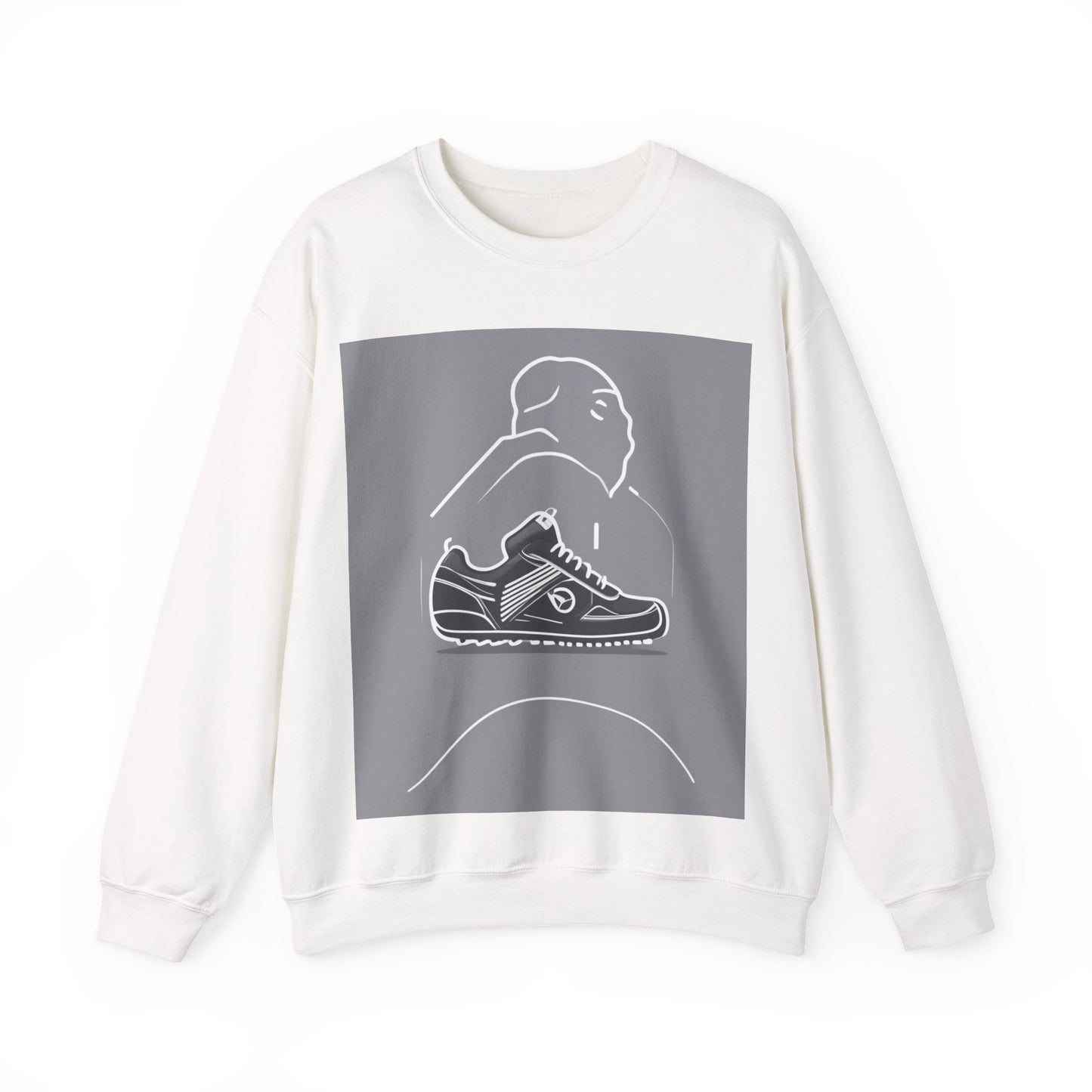 boostlete-boost-mode-icon-sneaker-offset-vector-0166 — Unisex Heavy Blend Crewneck Sweatshirt (Gildan)