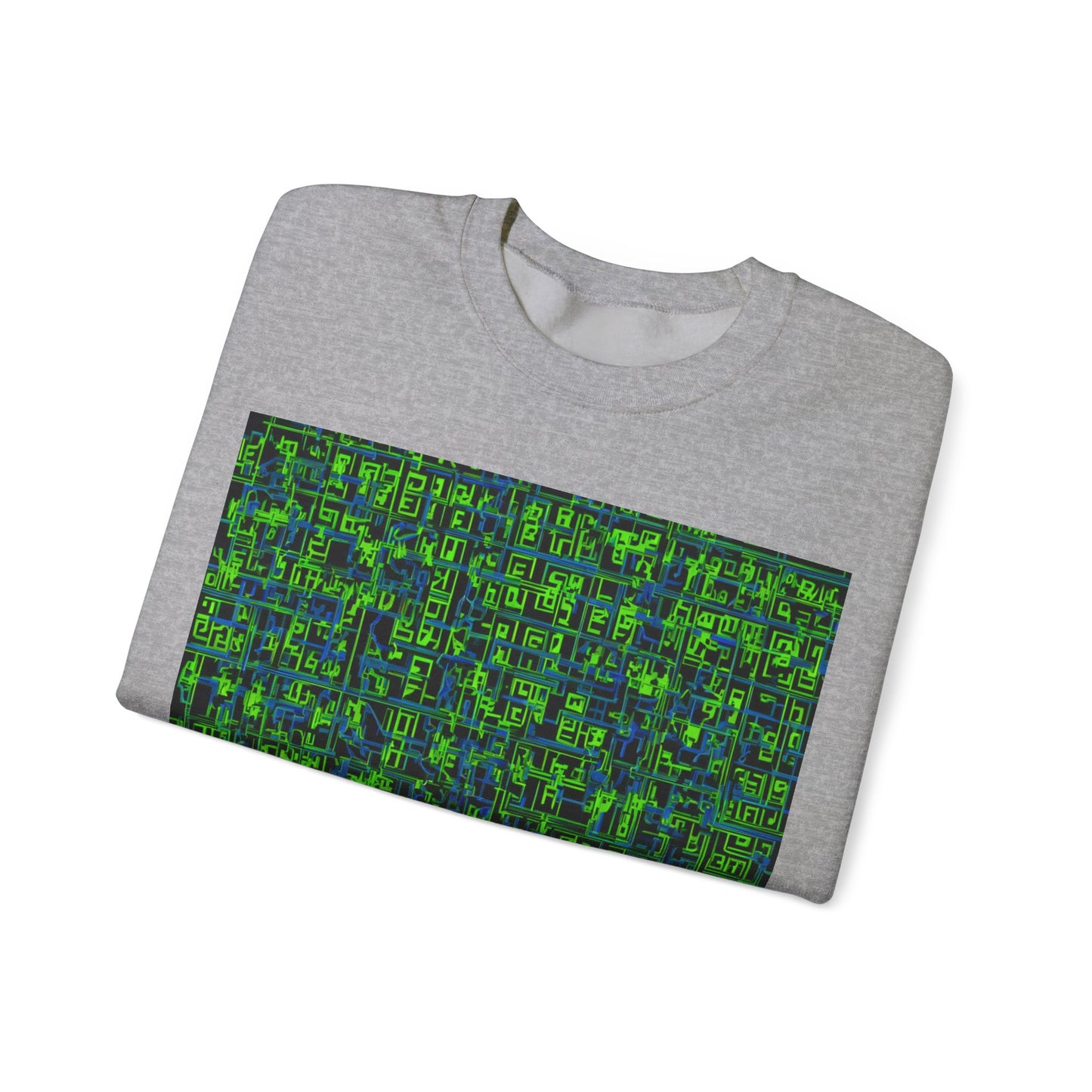 boostlete-mile-by-mile-pattern-plate-number-blueprint-0147 — Unisex Heavy Blend Crewneck Sweatshirt (Gildan)