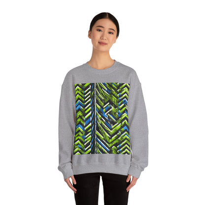 boostlete-rise-grind-pattern-chevron-isometric-0195 — Unisex Heavy Blend Crewneck Sweatshirt (Gildan)