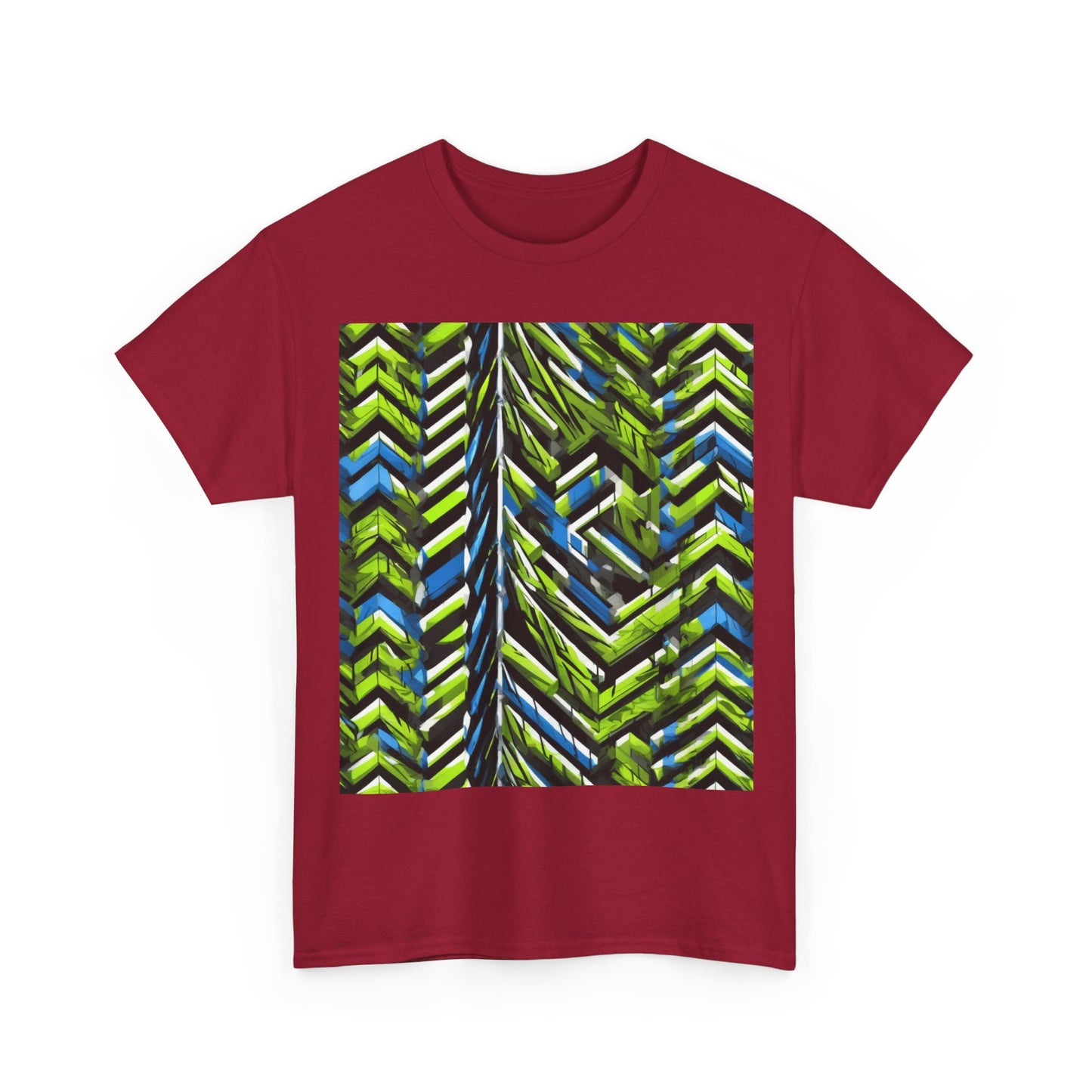 boostlete-rise-grind-pattern-chevron-isometric-0195 — Unisex Heavy Cotton Tee (Gildan 5000)