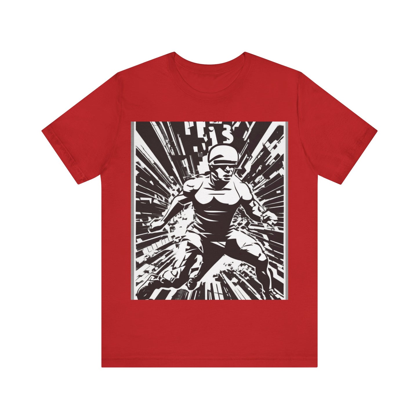 boostlete-field-day-scene-sprinter-halftone-bold-0148 — Unisex Jersey Short Sleeve (B+C 3001)