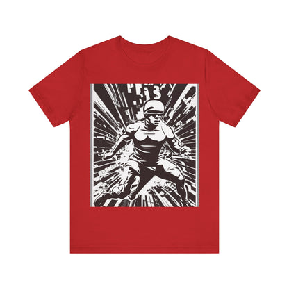 boostlete-field-day-scene-sprinter-halftone-bold-0148 — Unisex Jersey Short Sleeve (B+C 3001)