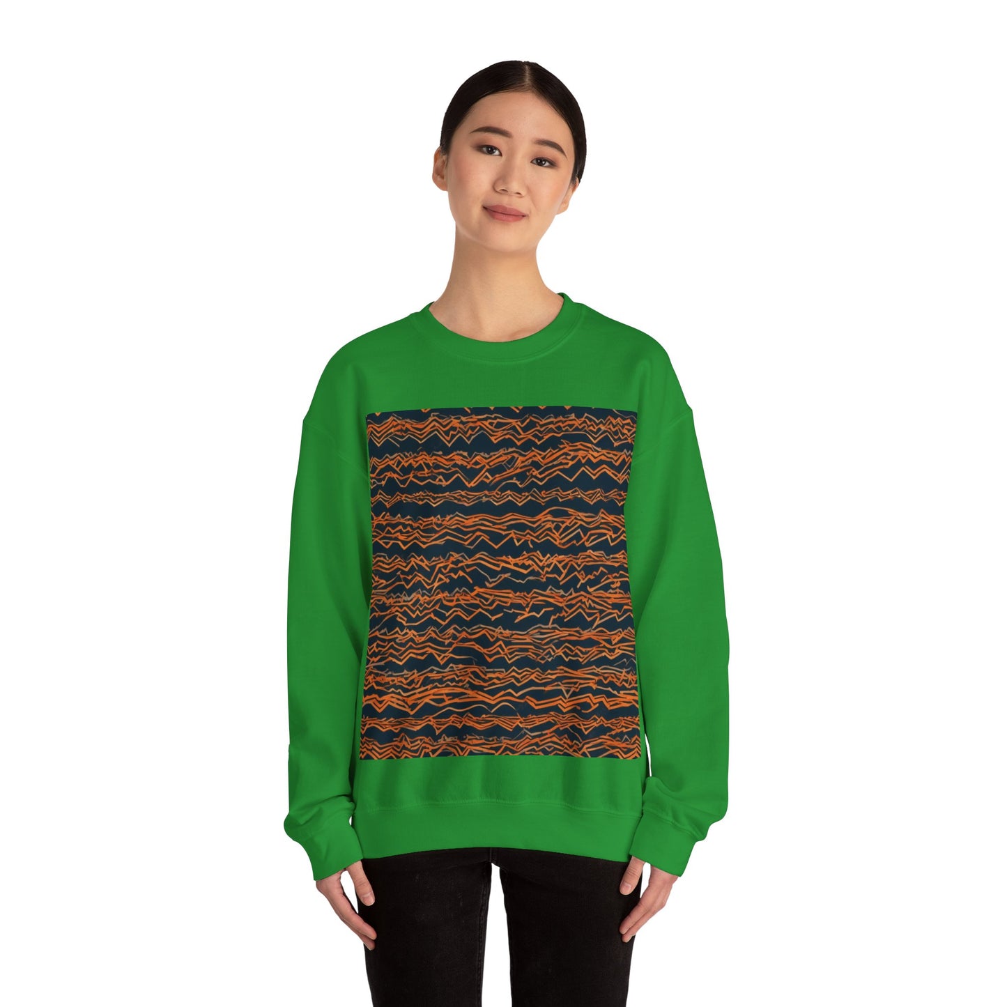boostlete-field-day-pattern-ekg-bold-0135 — Unisex Heavy Blend Crewneck Sweatshirt (Gildan)
