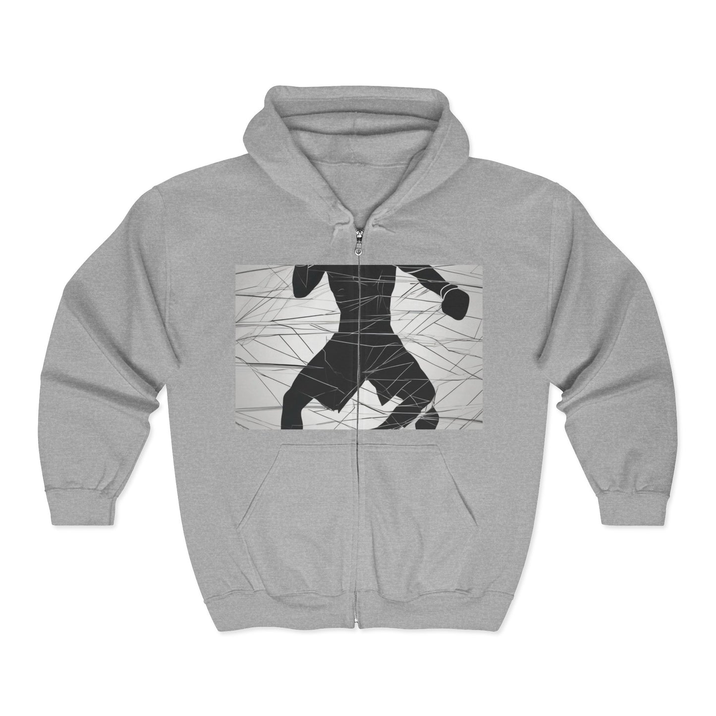 boostlete-mile-by-mile-scene-boxer-motion-geometric-0028 — Unisex Heavy Blend Full-Zip Hooded Sweatshirt
