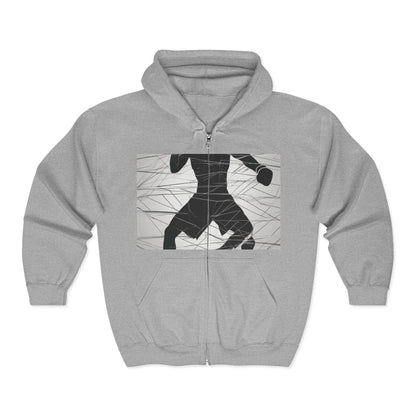 boostlete-mile-by-mile-scene-boxer-motion-geometric-0028 — Unisex Heavy Blend Full-Zip Hooded Sweatshirt