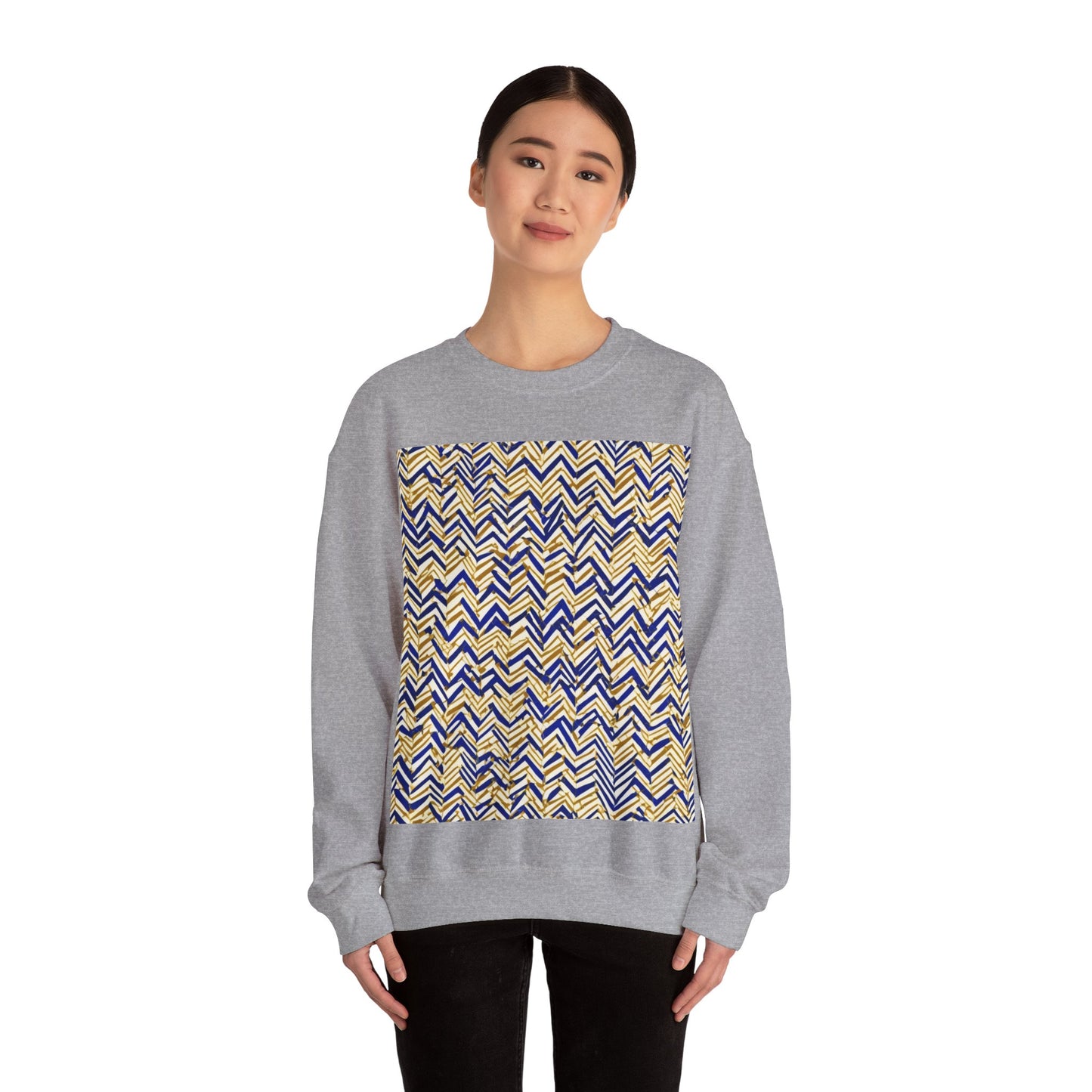 boostlete-boost-mode-pattern-ekg-line-art-0091 — Unisex Heavy Blend Crewneck Sweatshirt (Gildan)