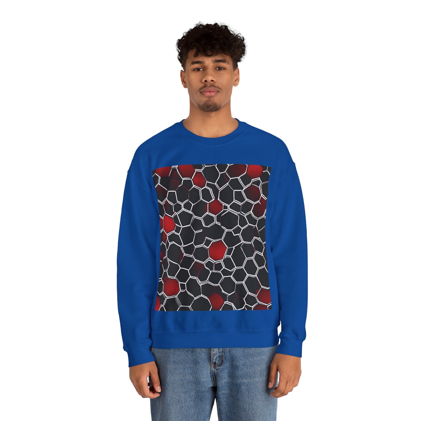 boostlete-quiet-power-pattern-hex-vector-0039 — Unisex Heavy Blend Crewneck (G18000)