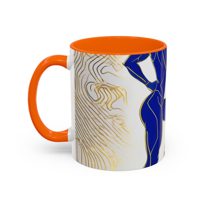 boostlete-iron-intent-scene-lunge-neon-line-art-0392 — Accent Mug 11/15oz