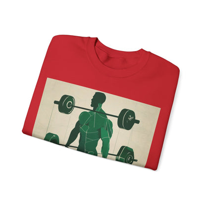 boostlete-boost-mode-scene-deadlift-glitch-blueprint-0044 — Unisex Heavy Blend Crewneck Sweatshirt (Gildan)