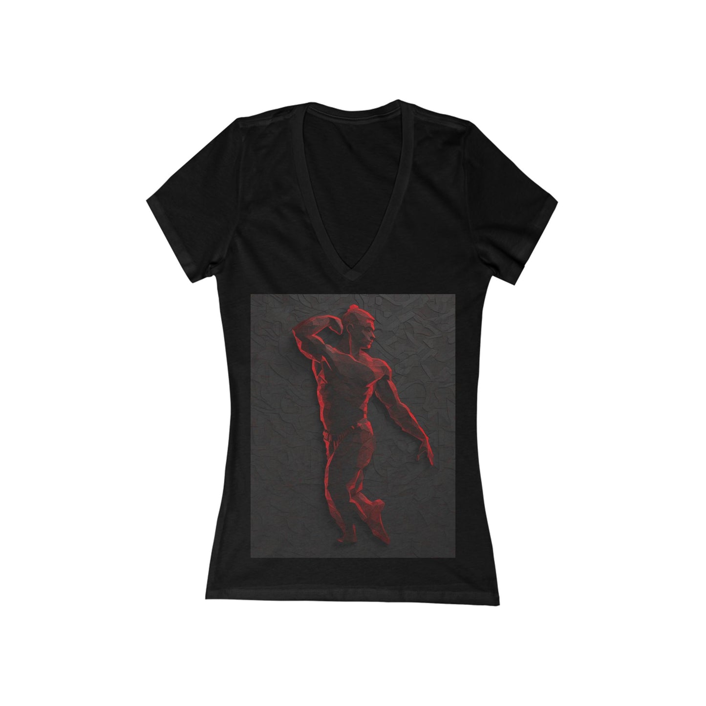 boostlete-rise-grind-scene-yogi-3d-isometric-0204 — Women's Deep V-Neck Tee (B+C 6035)