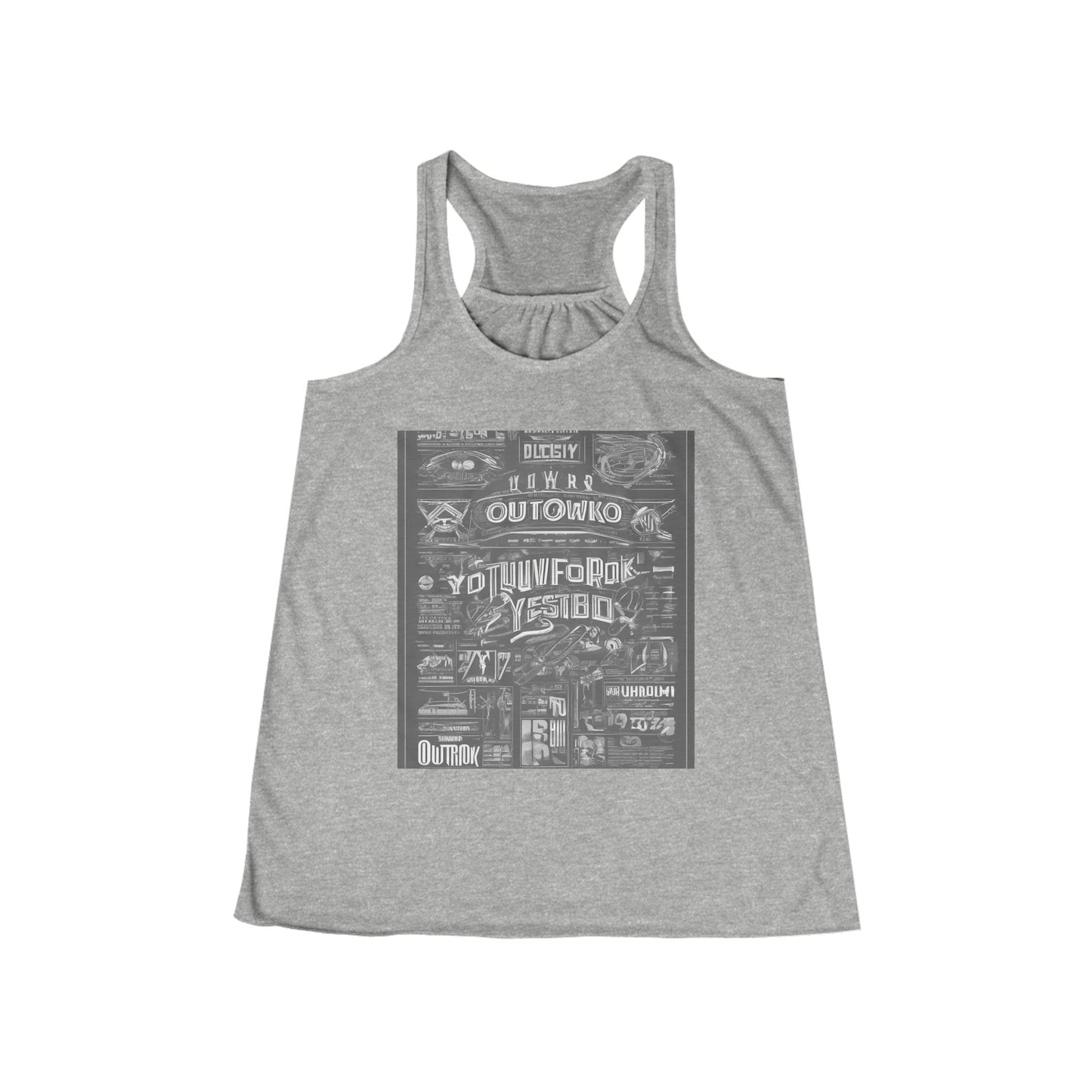 boostlete-field-day-type-outwork-yesterday-big-blueprint-0173 — Women's Flowy Racerback Tank (B+C 8800)