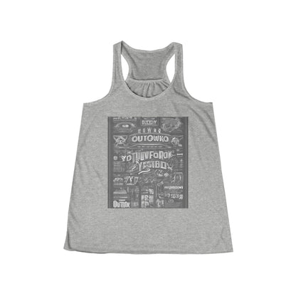 boostlete-field-day-type-outwork-yesterday-big-blueprint-0173 — Women's Flowy Racerback Tank (B+C 8800)
