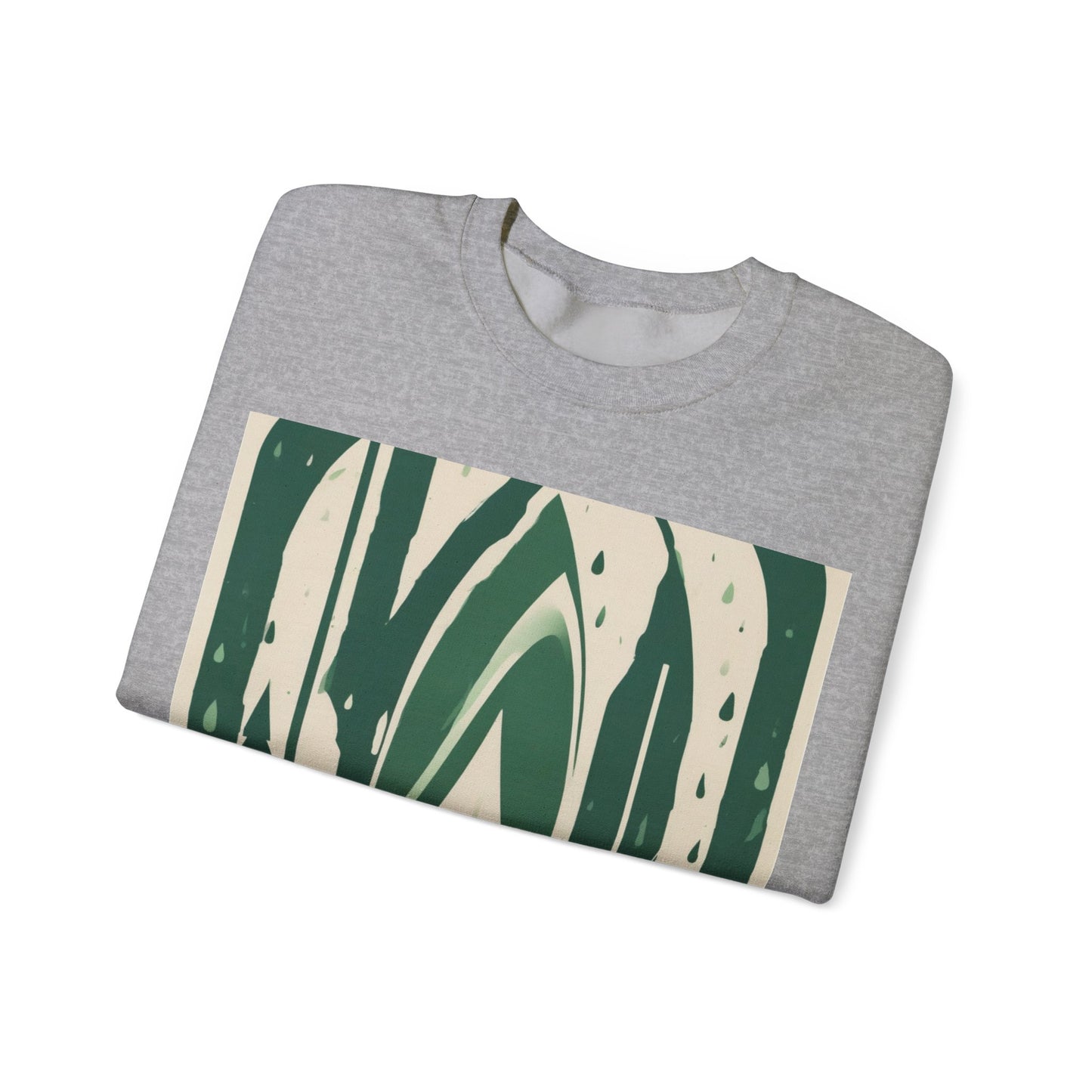 boostlete-quiet-power-icon-water-glitch-retro-0186 — Unisex Heavy Blend Crewneck Sweatshirt (Gildan)