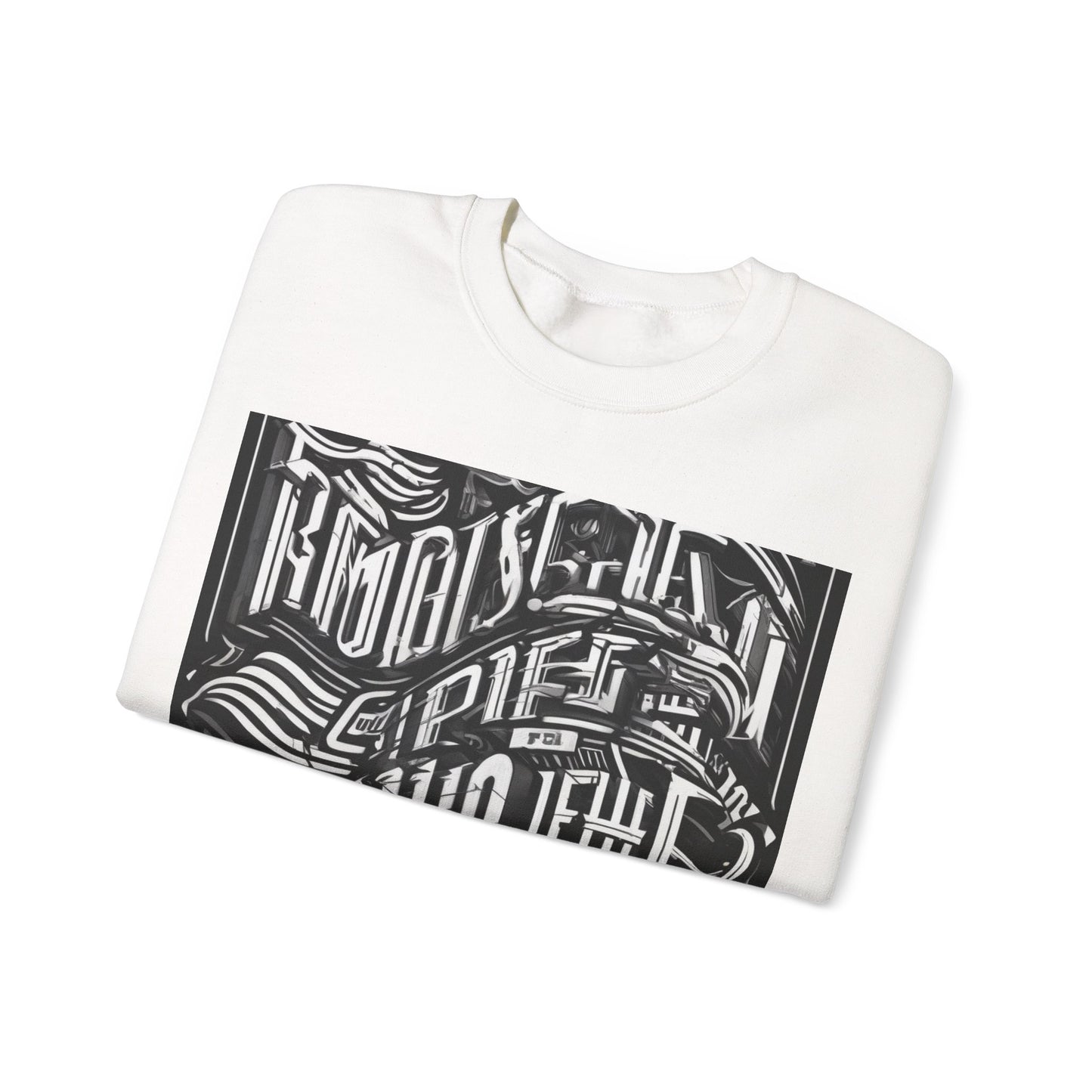 boostlete-mile-by-mile-type-one-more-split-line-art-0001 — Unisex Heavy Blend Crewneck Sweatshirt (Gildan)