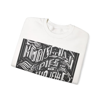 boostlete-mile-by-mile-type-one-more-split-line-art-0001 — Unisex Heavy Blend Crewneck Sweatshirt (Gildan)